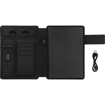 Front View of Gray FSC® Mix Titus 5000 mAh Wireless Charging Journal