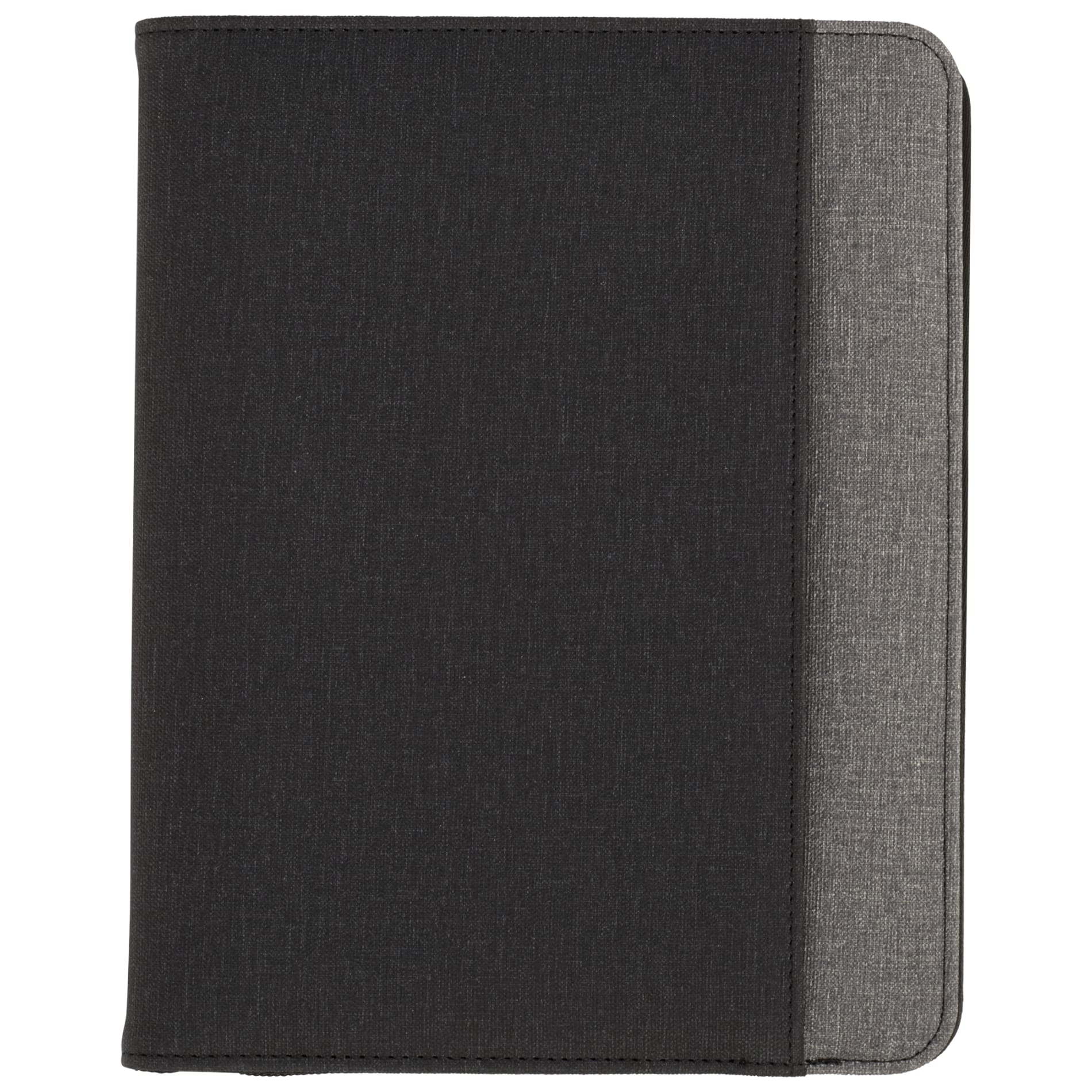 Front View of Gray Stockton 5000 mAh Wireless Charging Journal plain