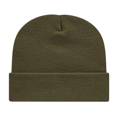 Front View of Green Cap America Knit Cap with Cuff plain