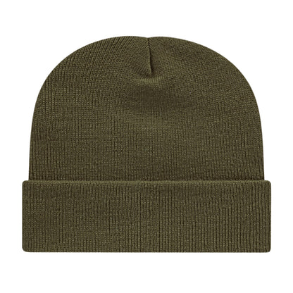 Front View of Green Cap America Knit Cap with Cuff plain