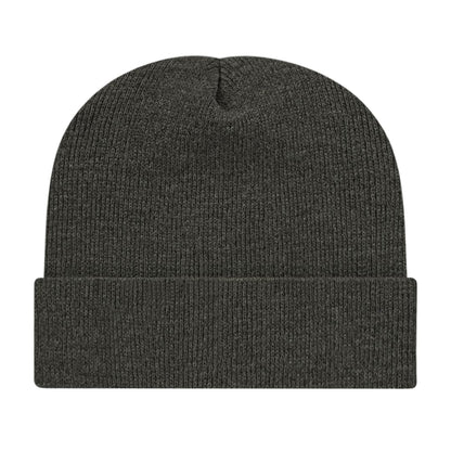 Front View of Grey Cap America Knit Cap with Cuff plain