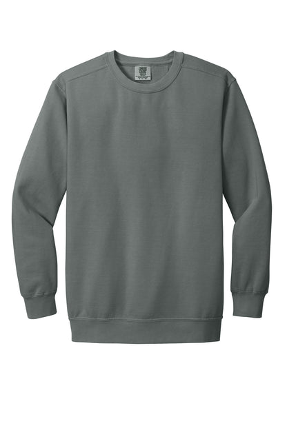 Front View of Grey COMFORT COLORS Ring Spun Crewneck Sweatshirt. 1566