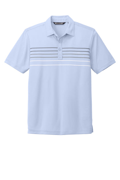 Front View of KentBluHtr TravisMathew Coto Performance Chest Stripe Polo TM1MY400