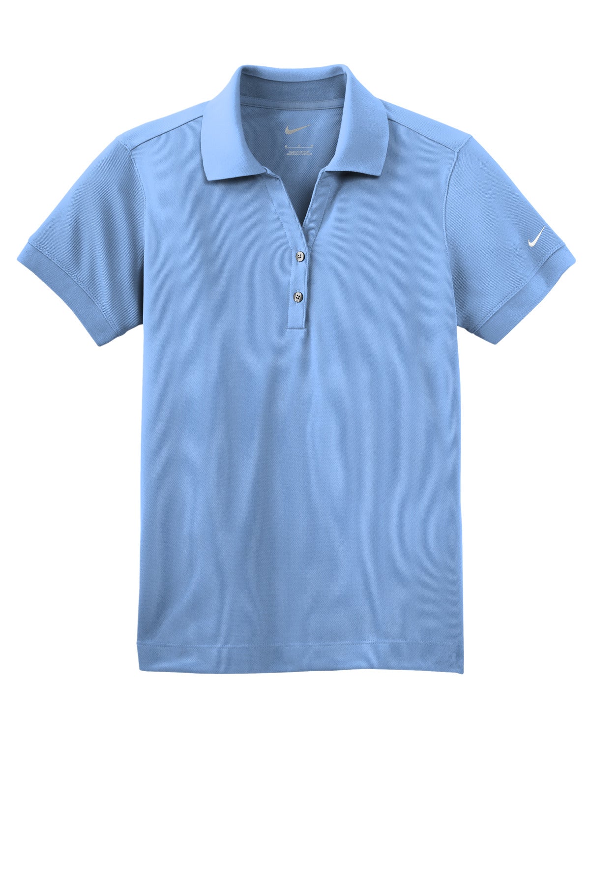 Front View of Light Blue Nike Women's Dri-FIT Classic Polo. 286772