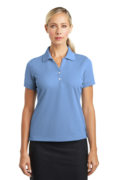 Front View of Light Blue Nike Women's Dri-FIT Classic Polo. 286772