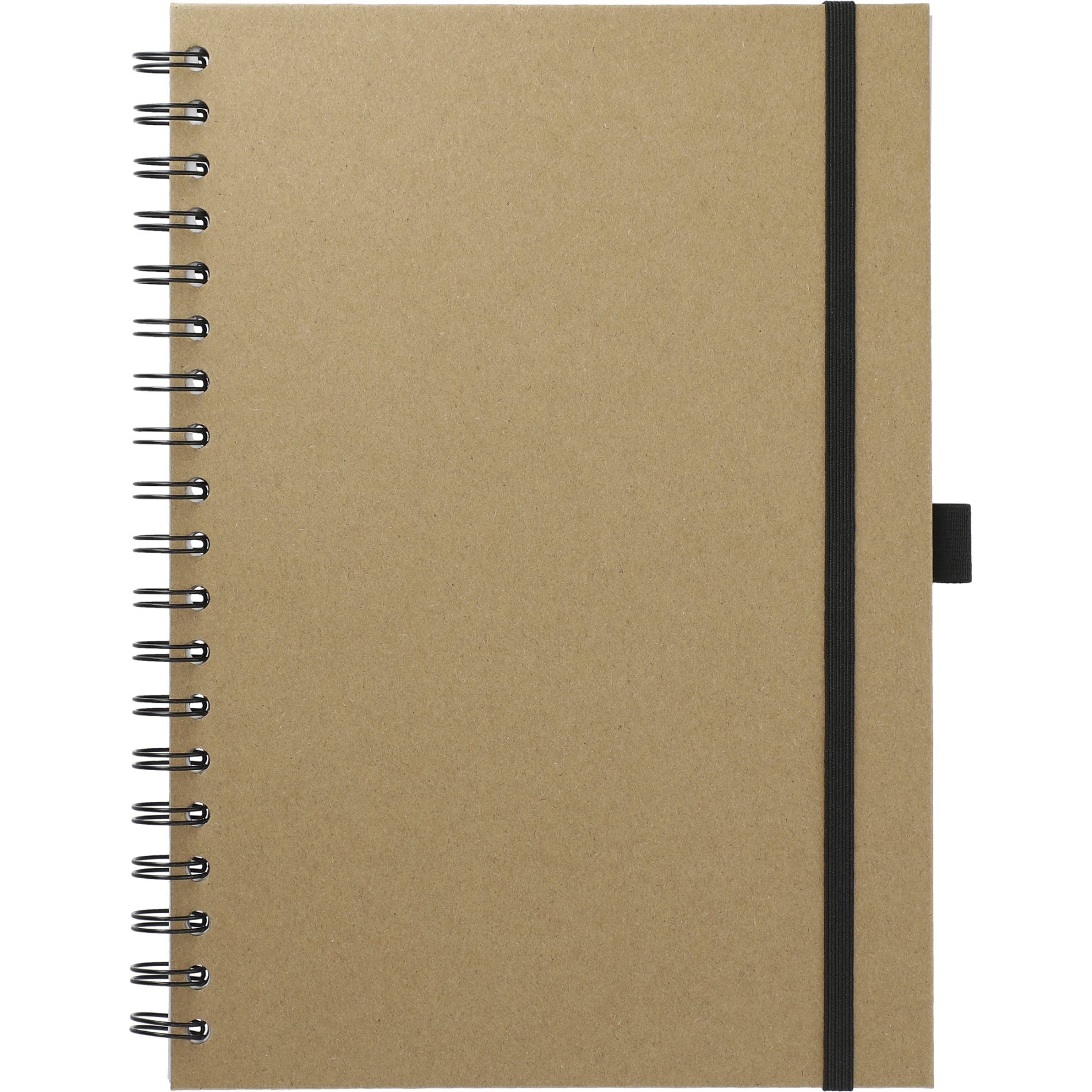 Front View of Natural 7" x 10" FSC® Mix Large Spiral Journal plain