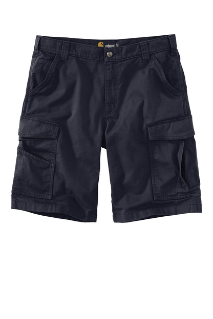 Front View of Navy Carhartt Rugged Flex Rigby Cargo Short CT103542