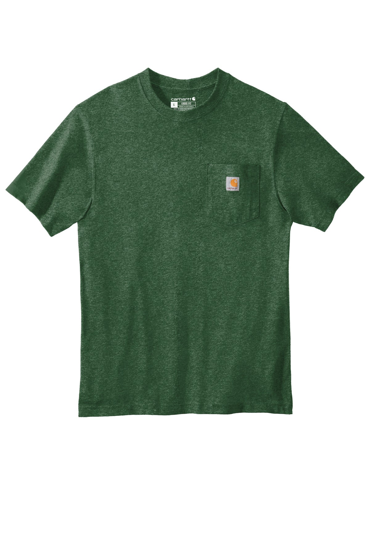 Front View of NthWoodsHt Carhartt Workwear Pocket Short Sleeve T-Shirt. CTK87