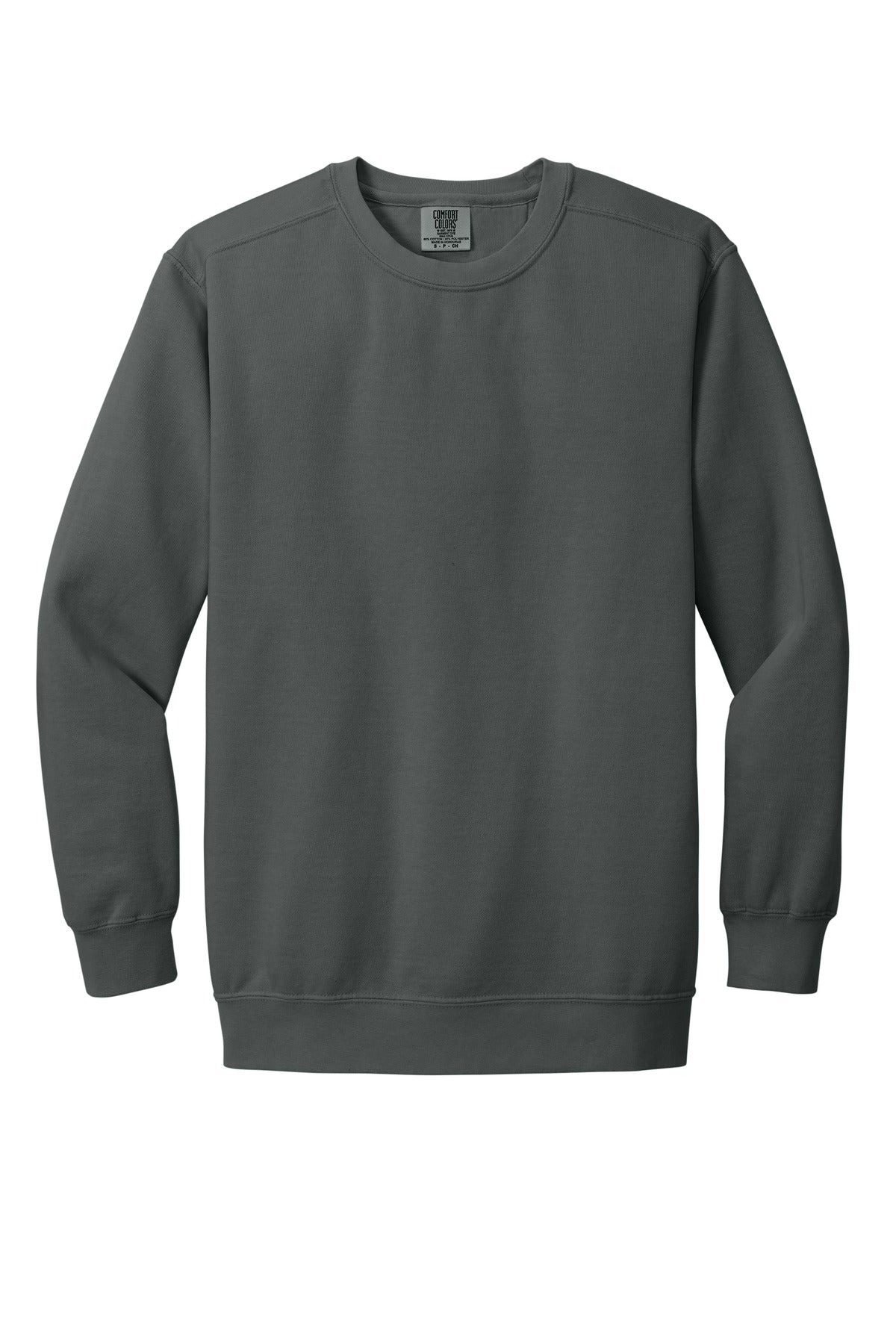 Front View of Pepper COMFORT COLORS Ring Spun Crewneck Sweatshirt. 1566