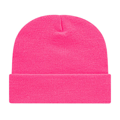 Front View of Pink Cap America Knit Cap with Cuff plain