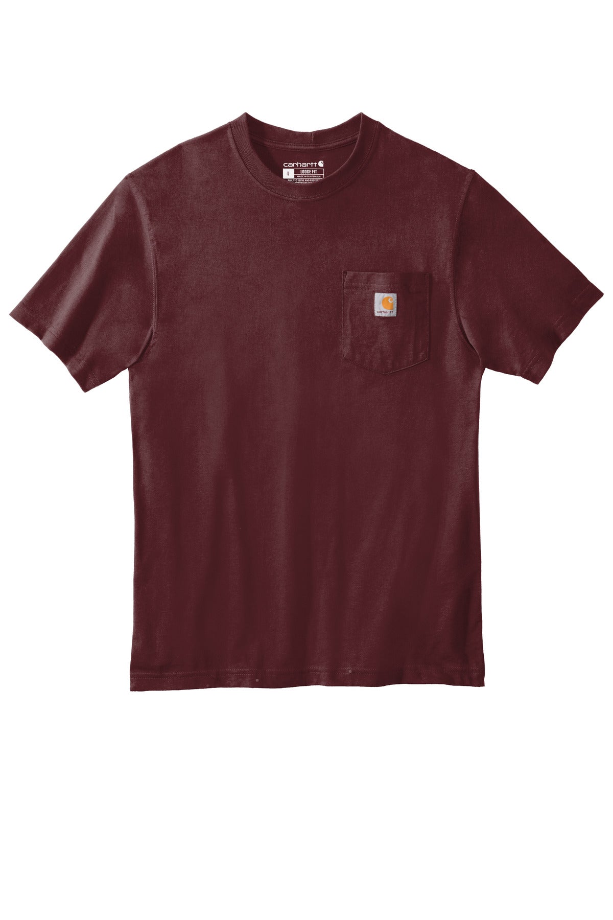 Front View of Port Carhartt Workwear Pocket Short Sleeve T-Shirt. CTK87