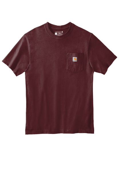 Front View of Port Carhartt Workwear Pocket Short Sleeve T-Shirt. CTK87