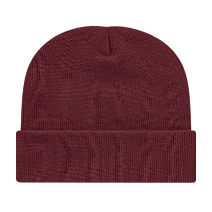 Front View of Purple Cap America Knit Cap with Cuff plain
