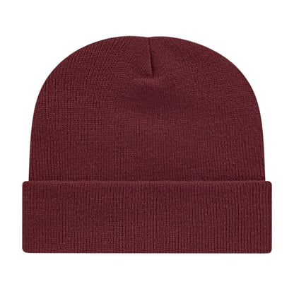 Front View of Purple Cap America Knit Cap with Cuff plain