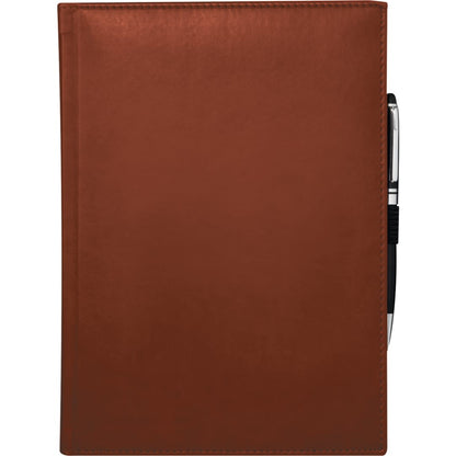 Front View of Red 7" x 10" FSC® Mix Pedova™ Large Bound Journal plain