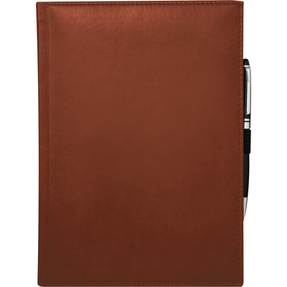 Front View of Red 7" x 10" FSC® Mix Pedova™ Large Bound Journal plain