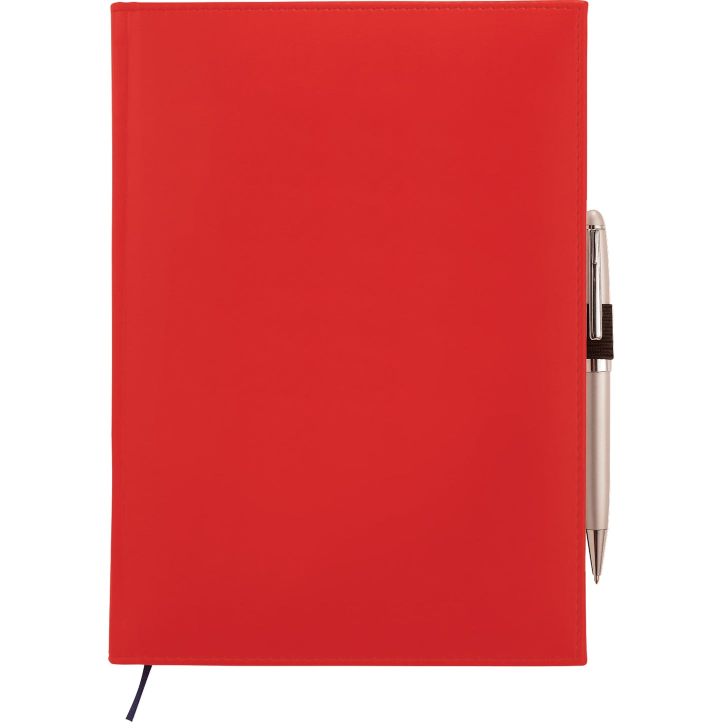 Front View of Red 7" x 10" FSC® Mix Pedova™ Large Bound Journal plain