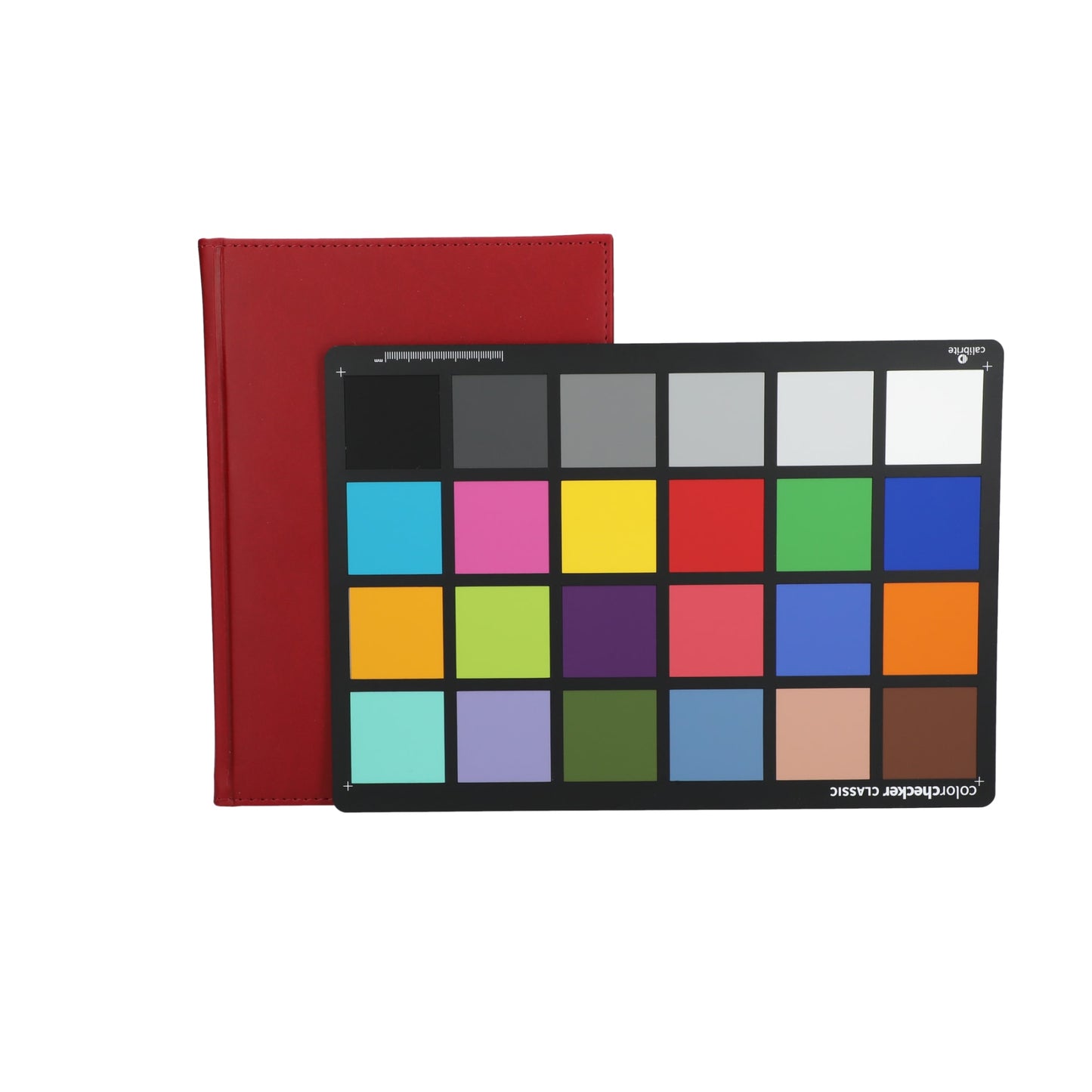 Front View of Red 7" x 10" FSC® Mix Pedova™ Large Bound Journal plain