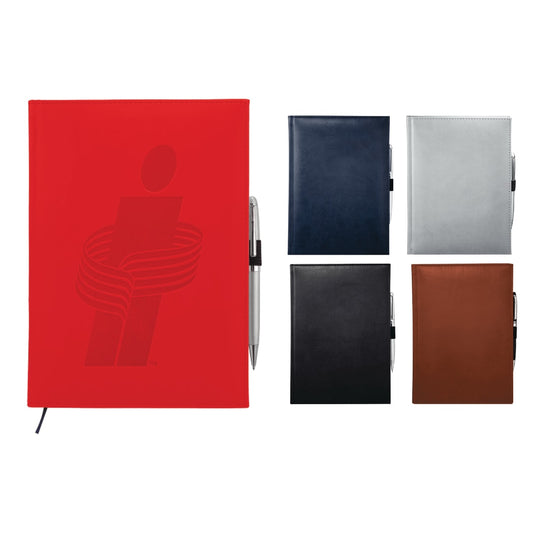 Front View of Red 7" x 10" FSC® Mix Pedova™ Large Bound Journal