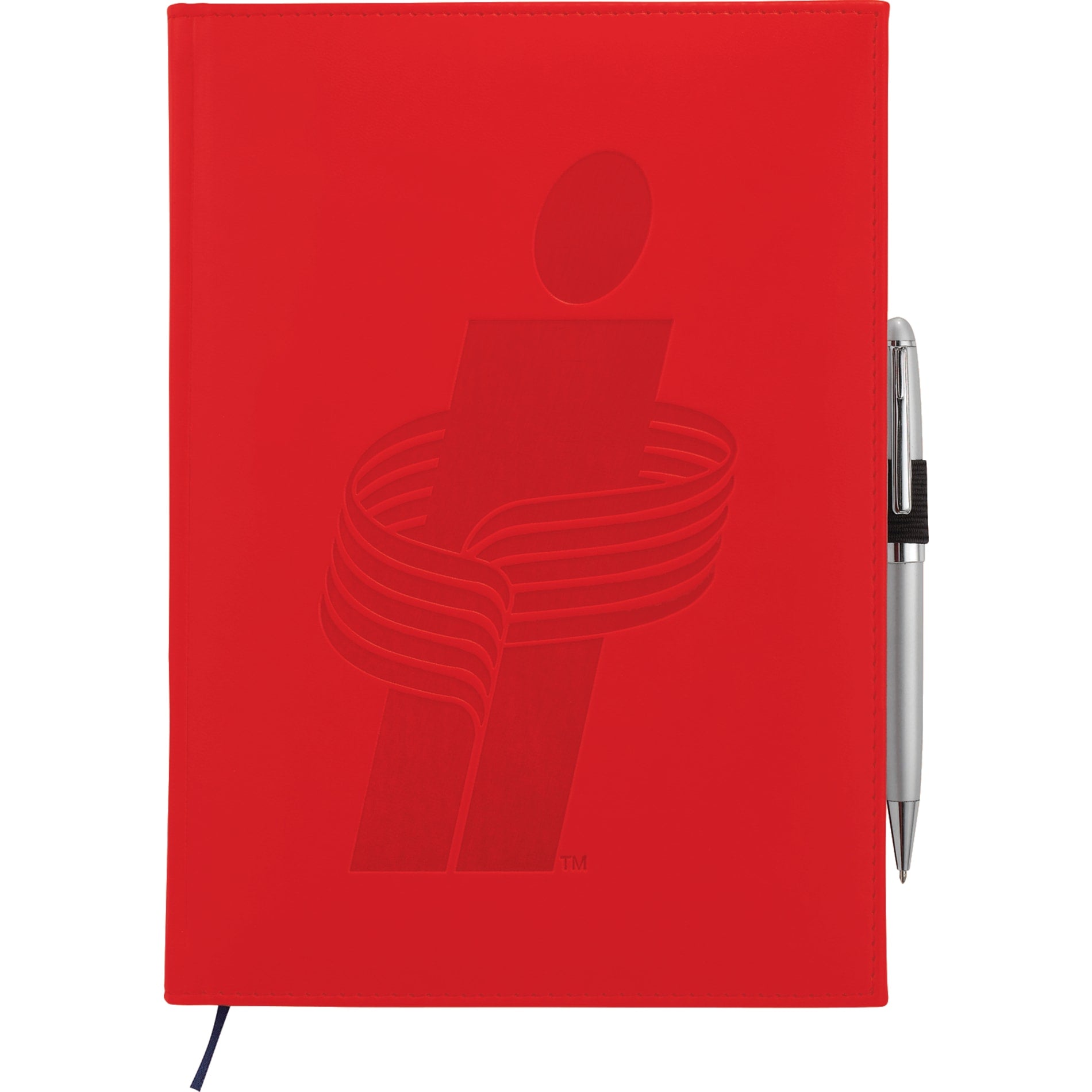 Front View of Red 7" x 10" FSC® Mix Pedova™ Large Bound Journal