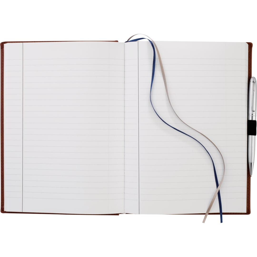 Front View of Red 7" x 10" FSC® Mix Pedova™ Large Bound Journal