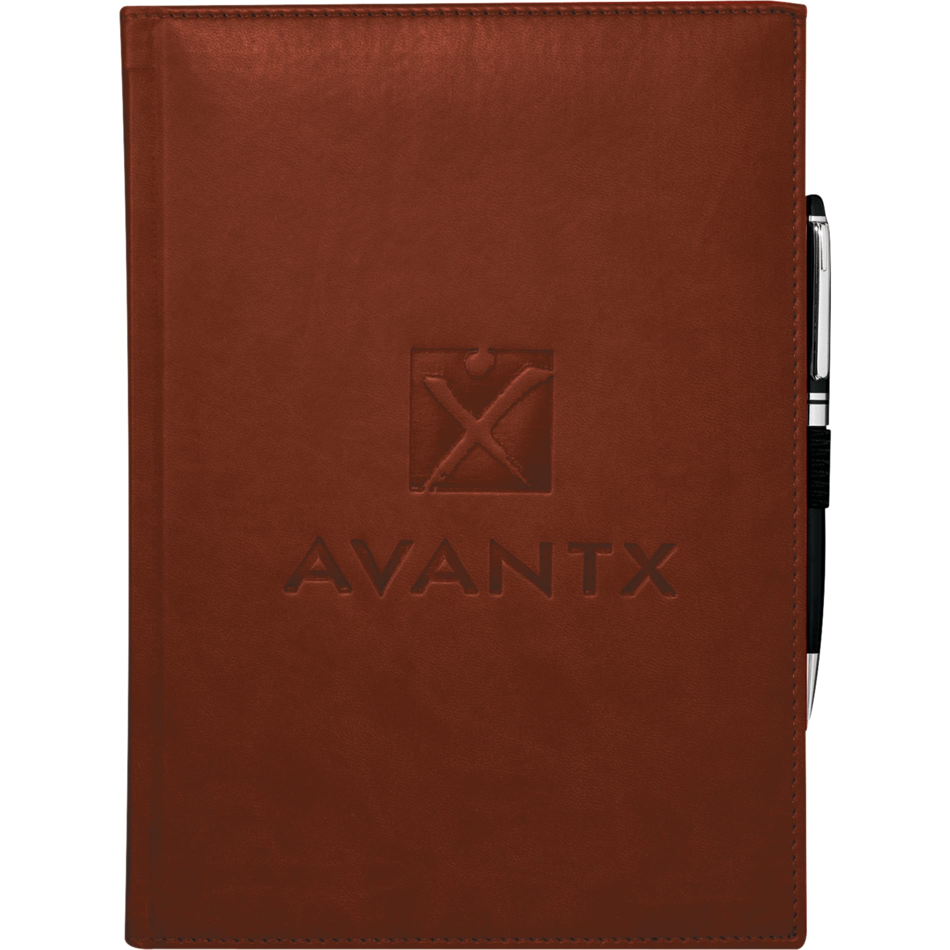Front View of Red 7" x 10" FSC® Mix Pedova™ Large Bound Journal