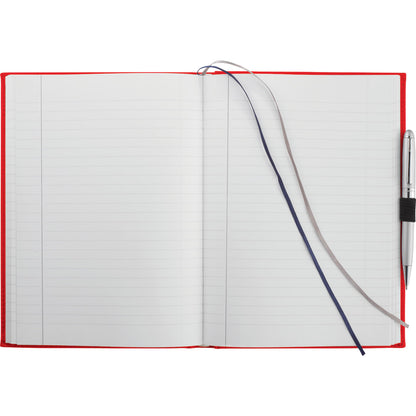 Front View of Red 7" x 10" FSC® Mix Pedova™ Large Bound Journal