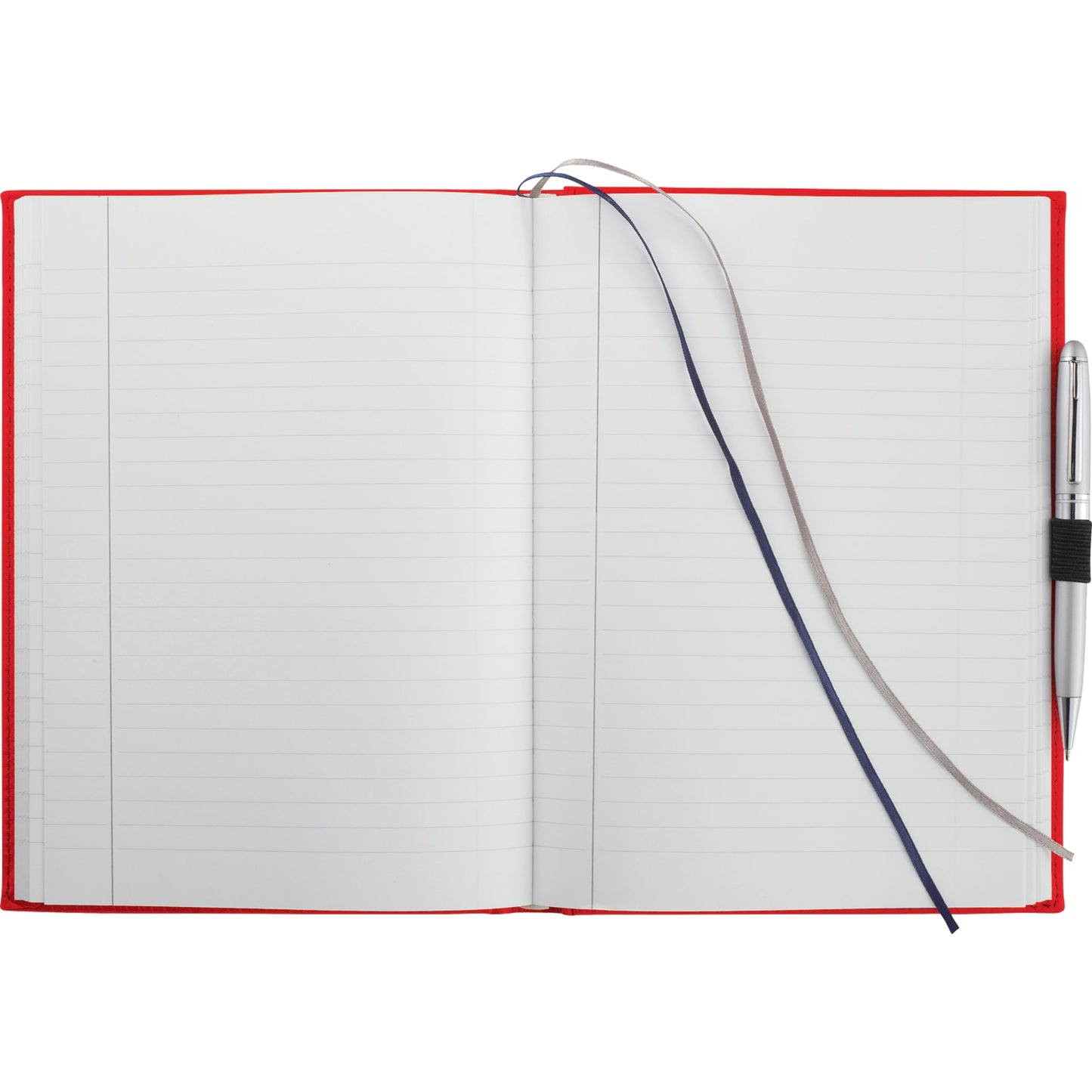 Front View of Red 7" x 10" FSC® Mix Pedova™ Large Bound Journal