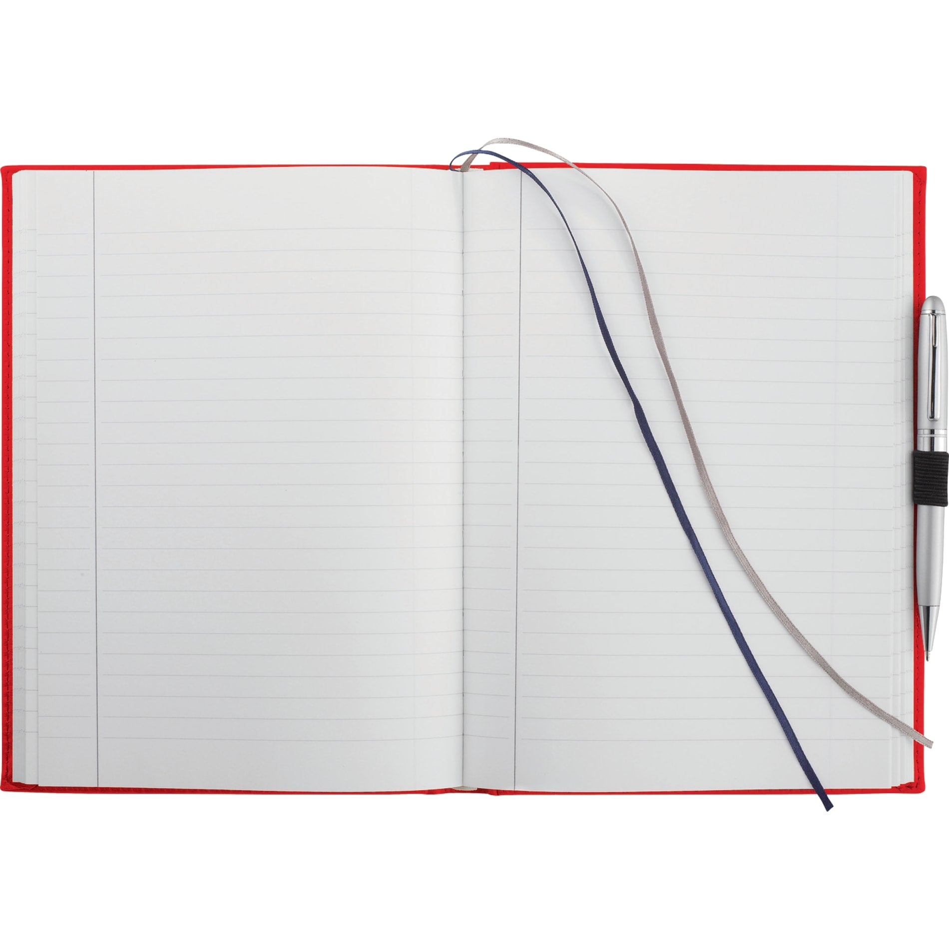 Front View of Red 7" x 10" FSC® Mix Pedova™ Large Bound Journal