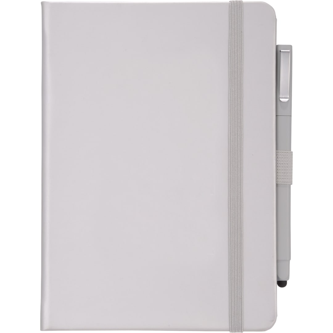 Front View of Silver FSC® Mix Vienna Hard Bound Journal Bundle Set plain