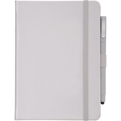 Front View of Silver FSC® Mix Vienna Hard Bound Journal Bundle Set plain