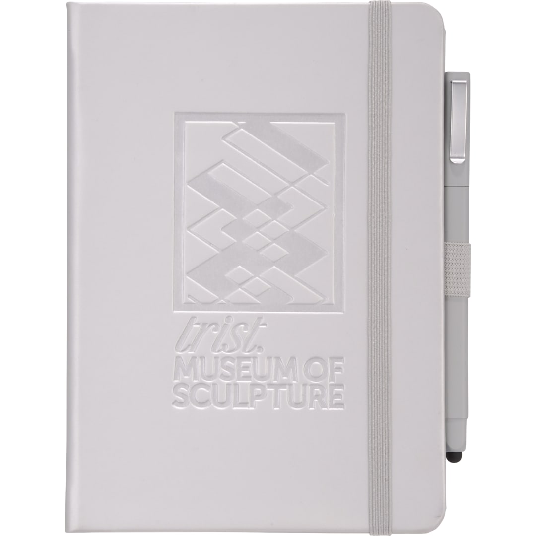 Front View of Silver FSC® Mix Vienna Hard Bound Journal Bundle Set