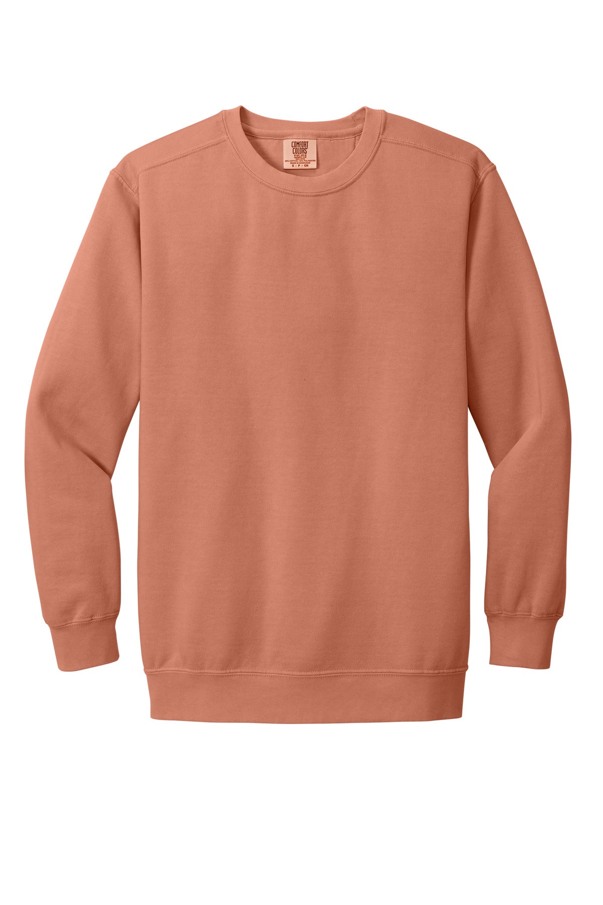 Front View of Terracotta COMFORT COLORS Ring Spun Crewneck Sweatshirt. 1566