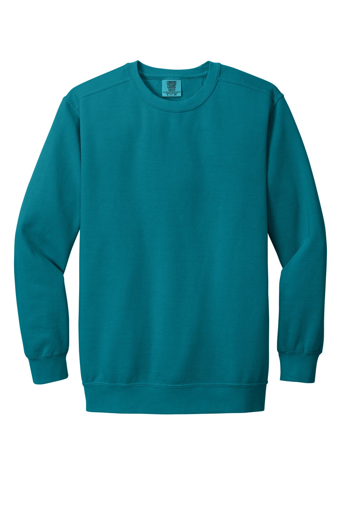 Front View of TopazBlue COMFORT COLORS Ring Spun Crewneck Sweatshirt. 1566