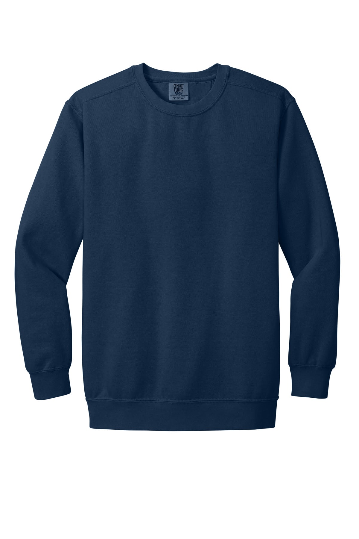 Front View of TrueNavy COMFORT COLORS Ring Spun Crewneck Sweatshirt. 1566