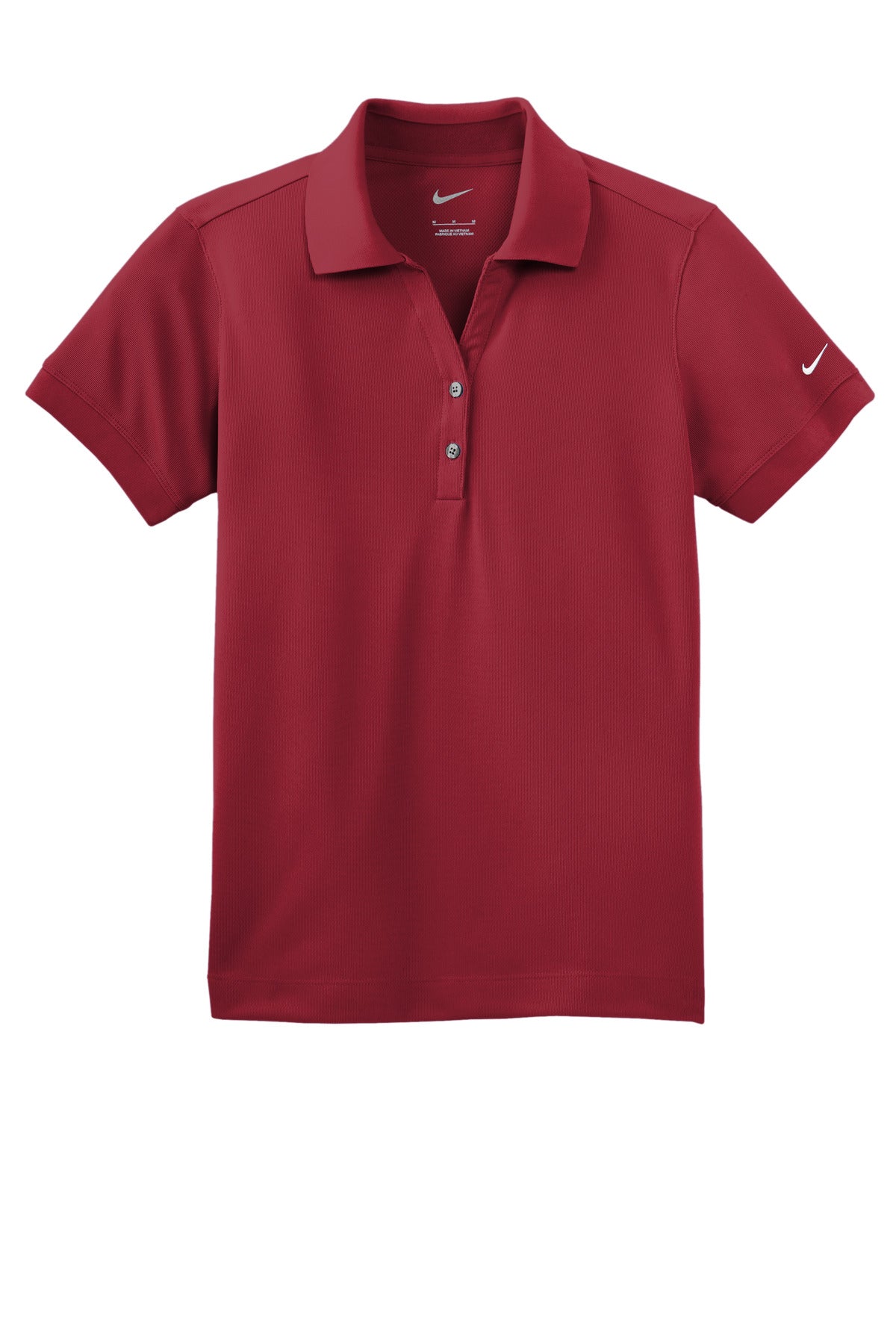 Front View of Varsity Red Nike Women's Dri-FIT Classic Polo. 286772