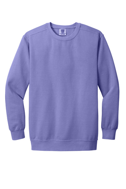 Front View of Violet COMFORT COLORS Ring Spun Crewneck Sweatshirt. 1566
