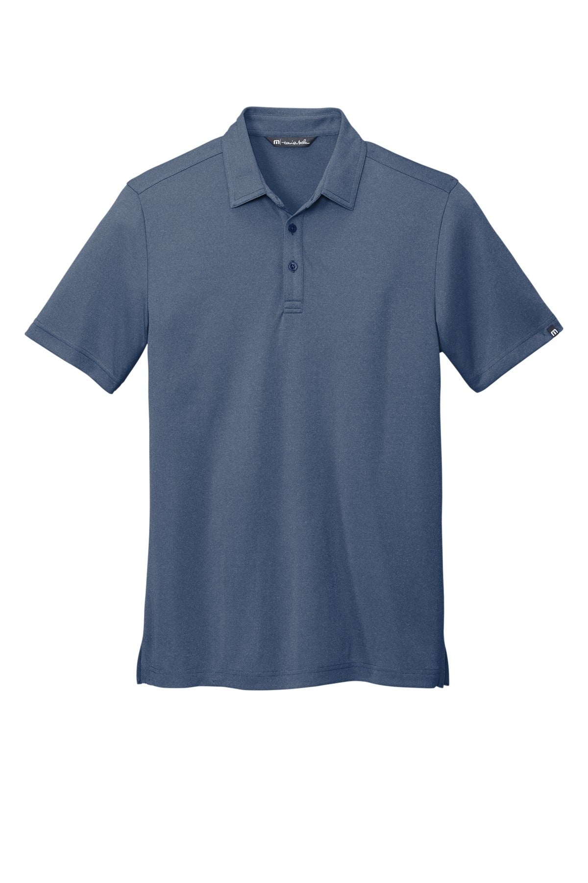 Front View of VtgIdg/Blk TravisMathew Coto Performance Polo. TM1MU410