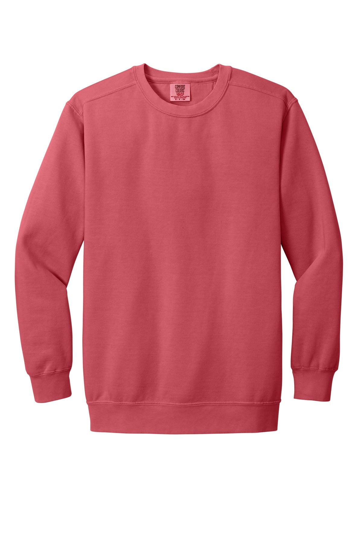 Front View of Watermelon COMFORT COLORS Ring Spun Crewneck Sweatshirt. 1566