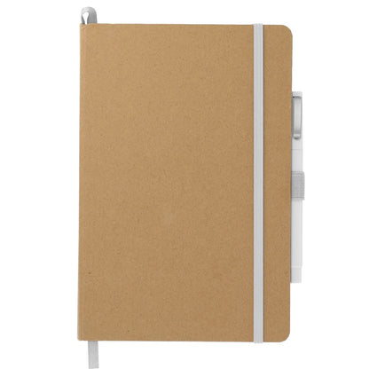 Front View of White Eco Color Bound Journal Bundle Set plain