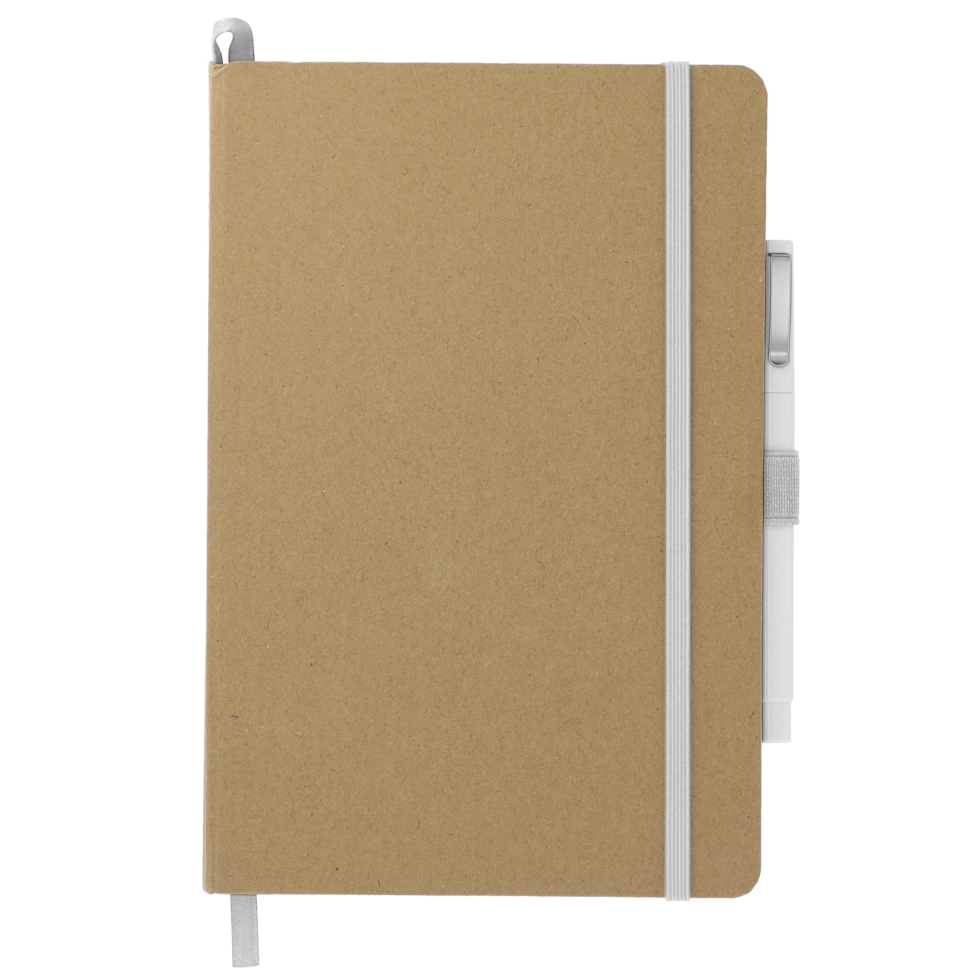 Front View of White Eco Color Bound Journal Bundle Set plain