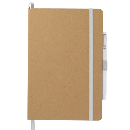 Front View of White Eco Color Bound Journal Bundle Set plain
