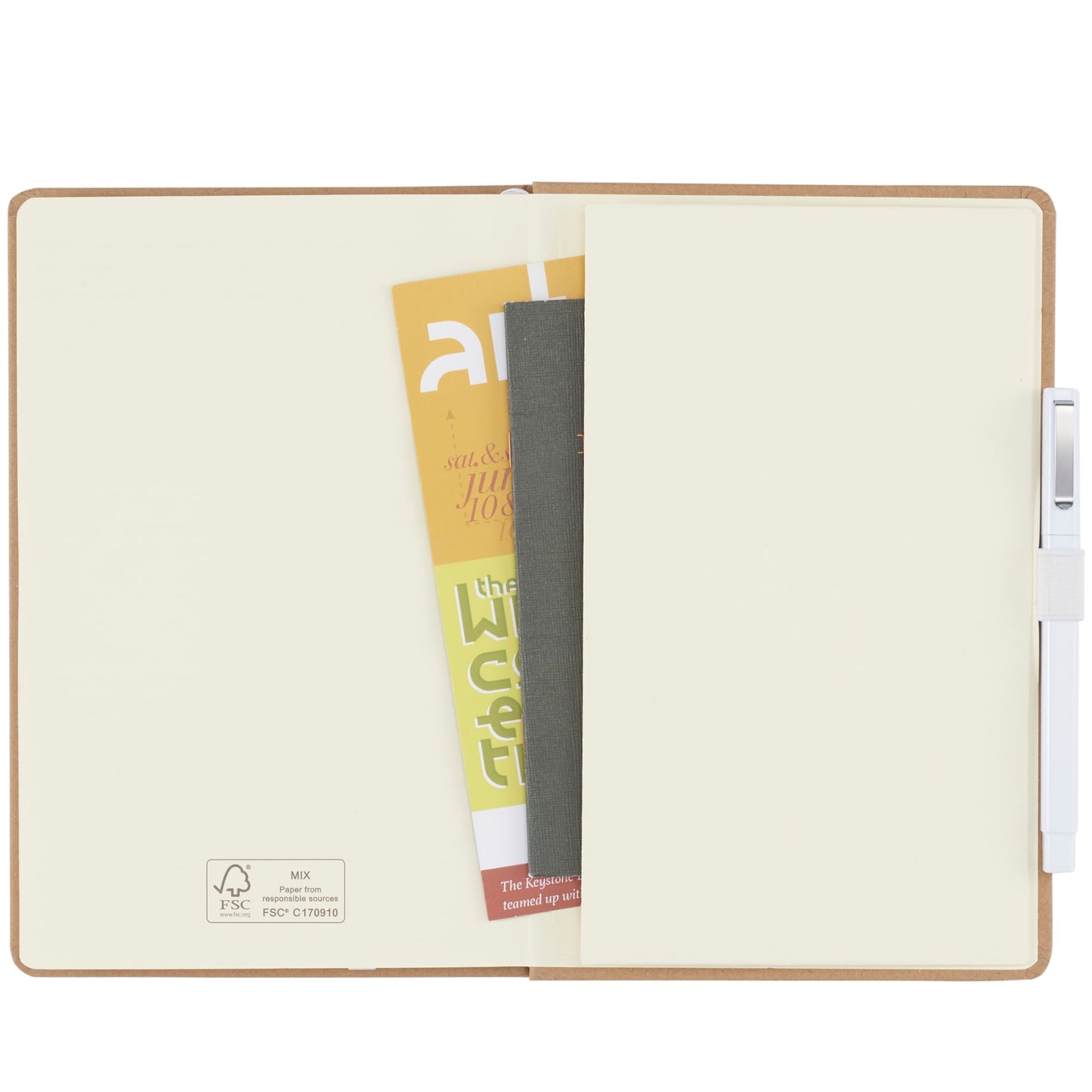 Front View of White Eco Color Bound Journal Bundle Set