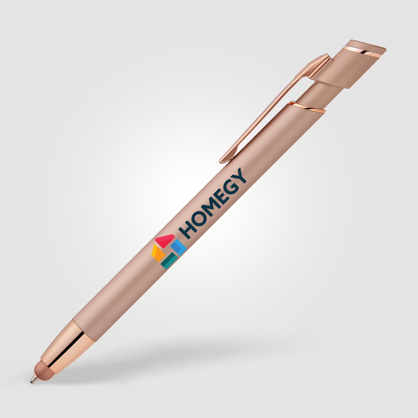 Gold (Barrel) Pacific Softy Monochrome Metallic Pen w/ Stylus