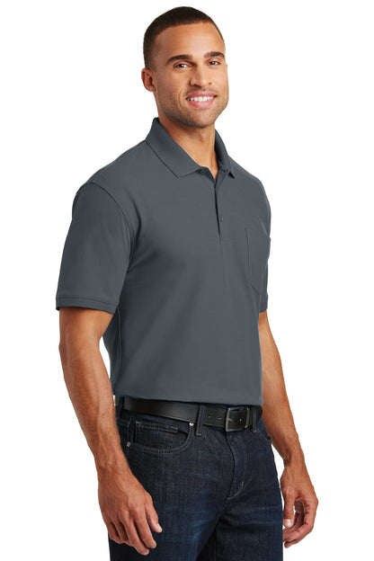 Graphite Port Authority Core Classic Pique Pocket Polo. K100P