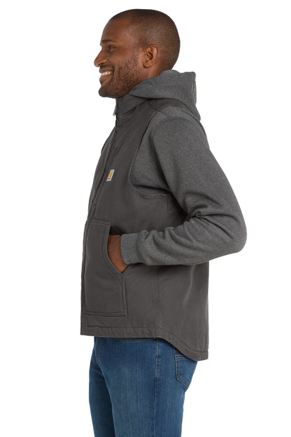 Gravel Carhartt Sherpa-Lined Mock Neck Vest CT104277