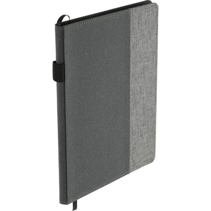 Gray 7" x 10" FSC® Mix Reclaim RPET Refillable Journal plain