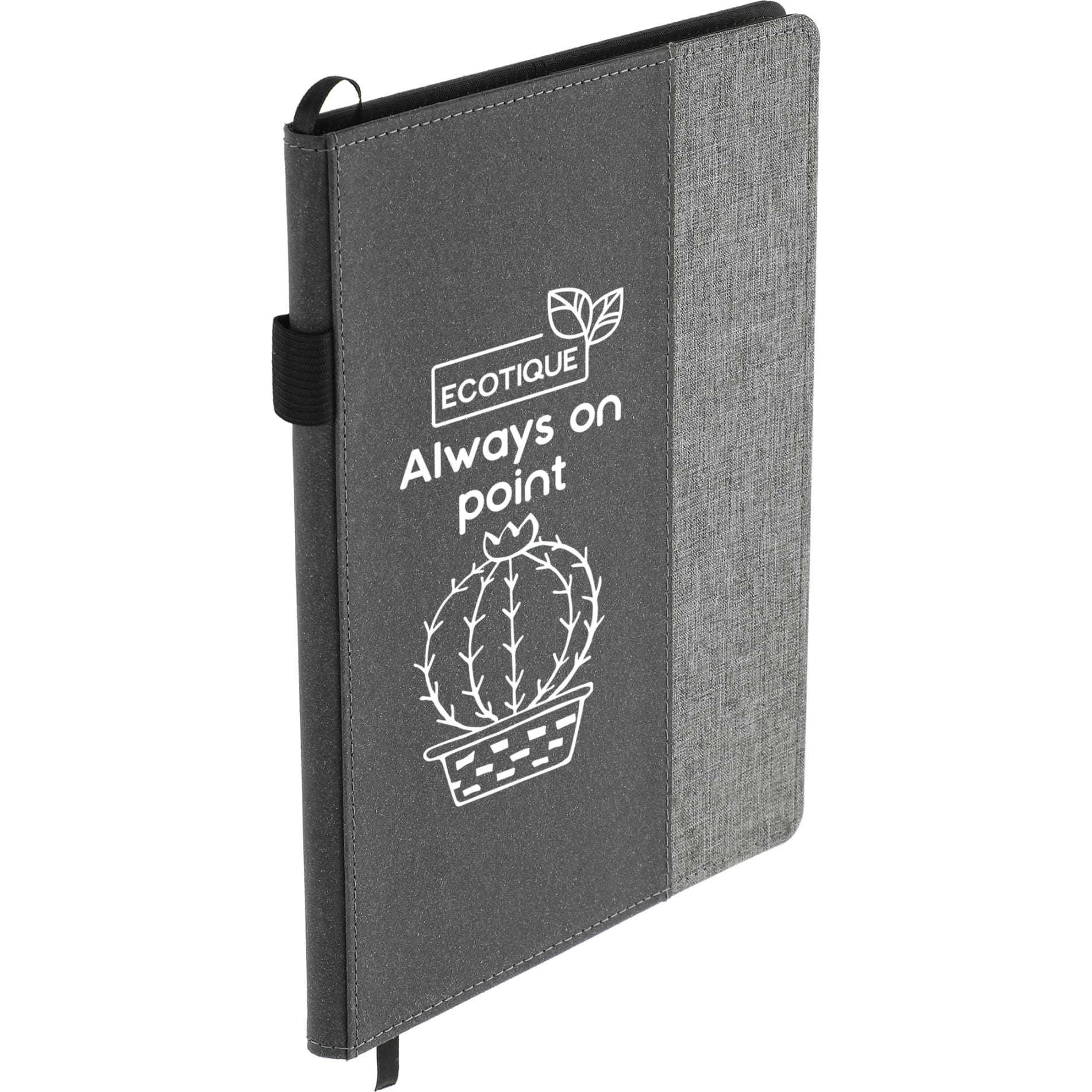 Gray 7" x 10" FSC® Mix Reclaim RPET Refillable Journal