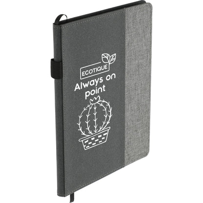 Gray 7" x 10" FSC® Mix Reclaim RPET Refillable Journal