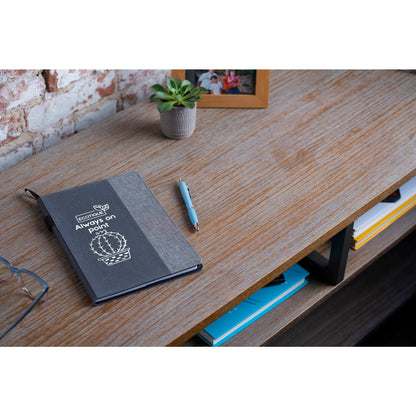 Gray 7" x 10" FSC® Mix Reclaim RPET Refillable Journal